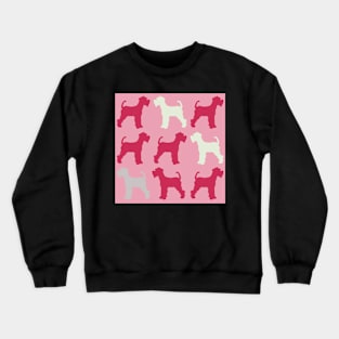 Pink Miniature Schnauzer Dog Pattern Crewneck Sweatshirt